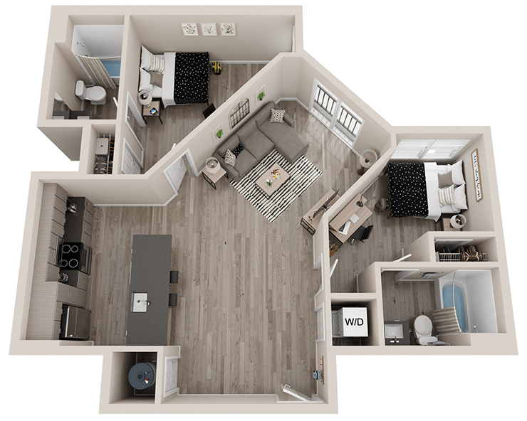 B2.1 - 2x2 Floor plan