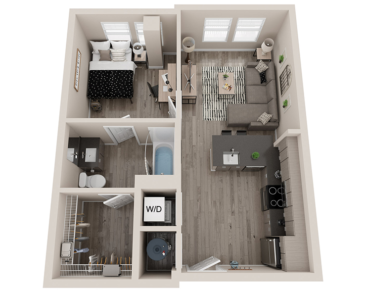 A1.3 - 1x1 Floor plan