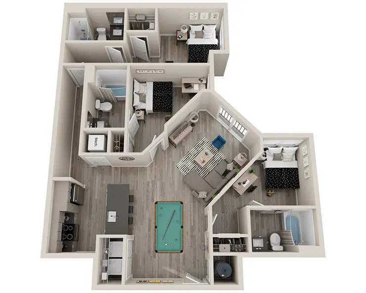 C3 - 3x3 Premium Floor plan